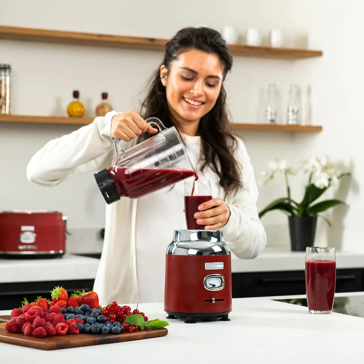 Retro Blender - Smoothie Maker - Rot - 5