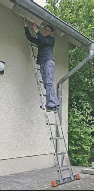 Gelenk Doppelleiter Alu 2 X 8 Sprossen Leiter - 1
