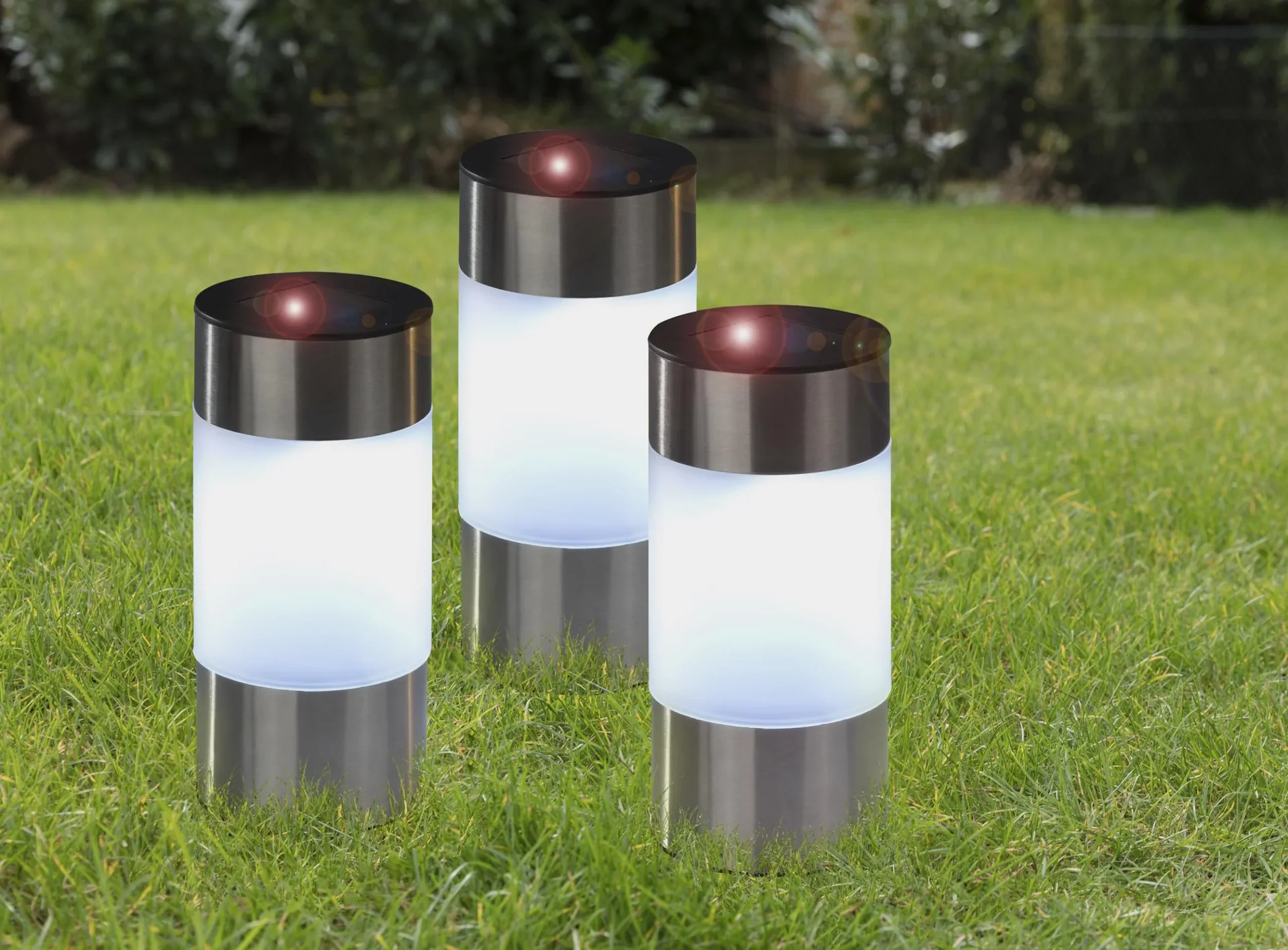 LED Solar Leuchten - 3er Set - 0
