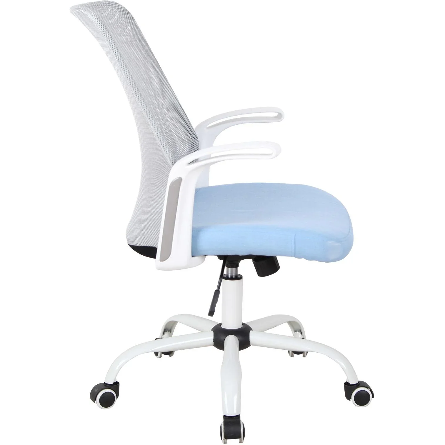 Bürostuhl Computerstuhl Drehstuhl Schreibtischstuhl höhenverstellbar Kunststoff Blau 63 x 61 x 93 101 cm - 0