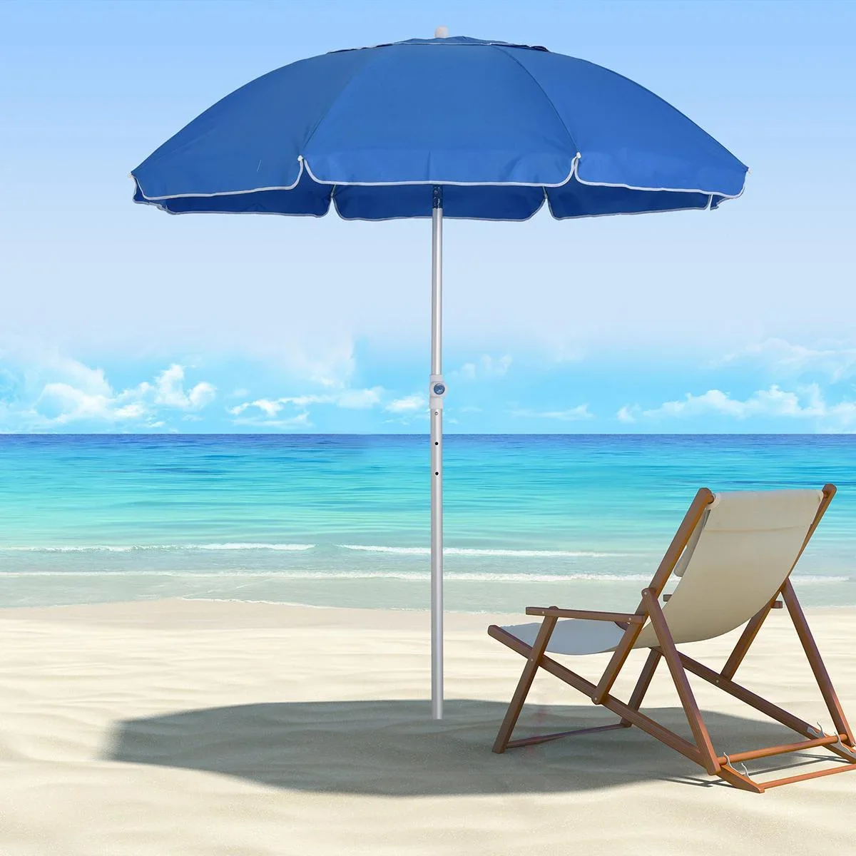 Sonnenschirm mit Kippfunktion blau - 7