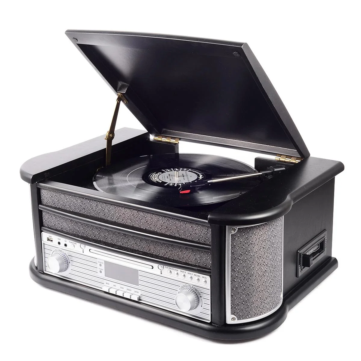 Retro HiFi-System mit DAB in schwarz - 0