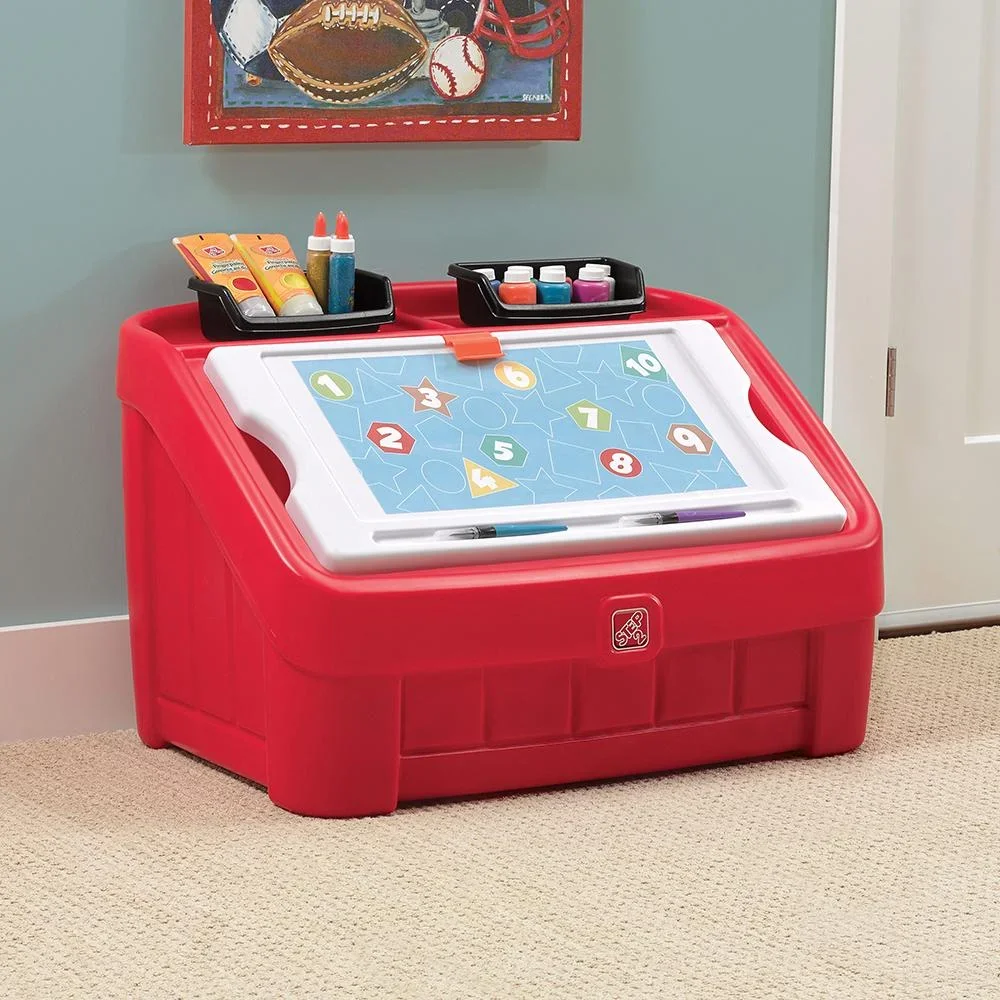 2-in-1 Toy Box & Art Deckel - 5