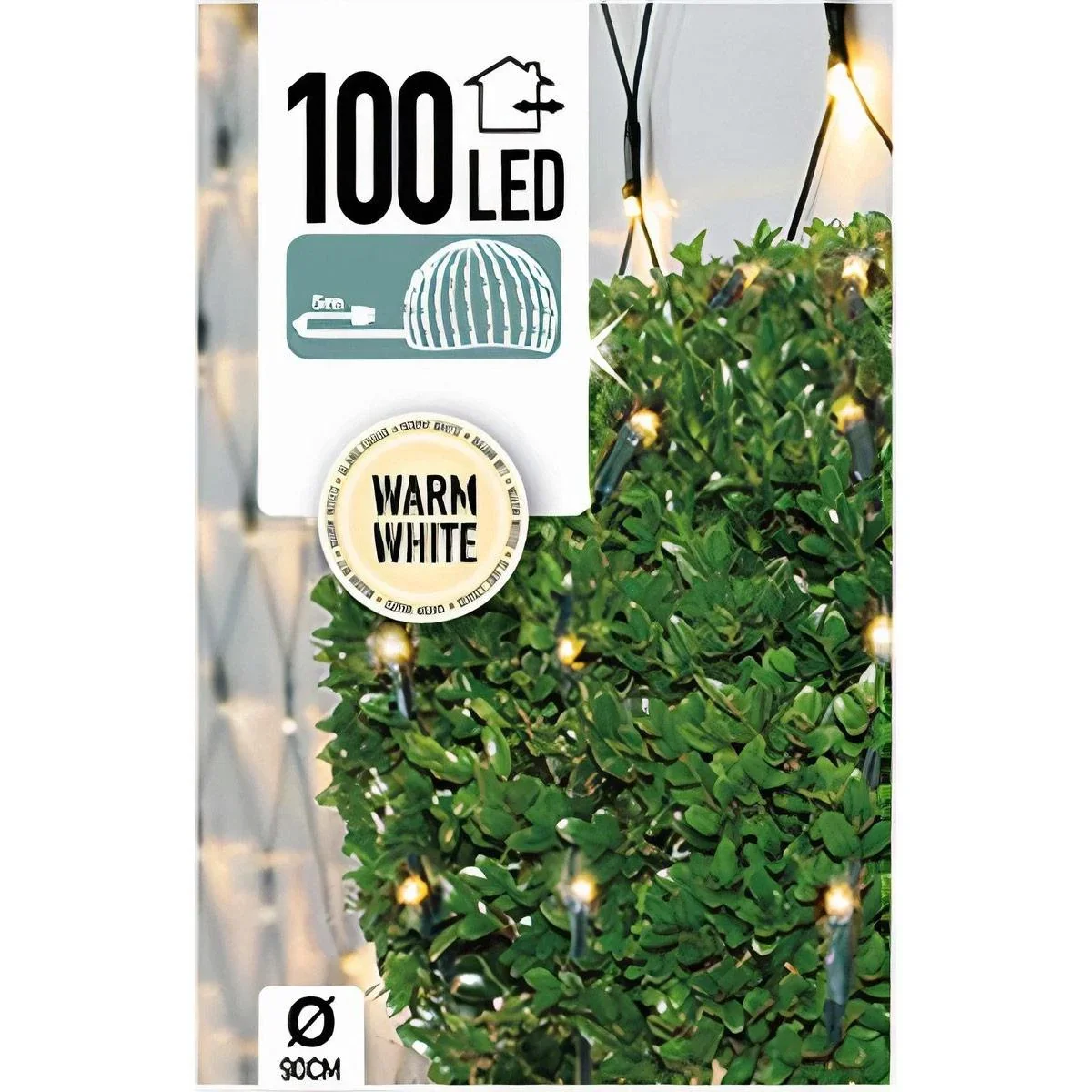 Buchsbaum-Kugelnetz 100 LED Warm-Weiß Ø 90cm - Strauch - 2