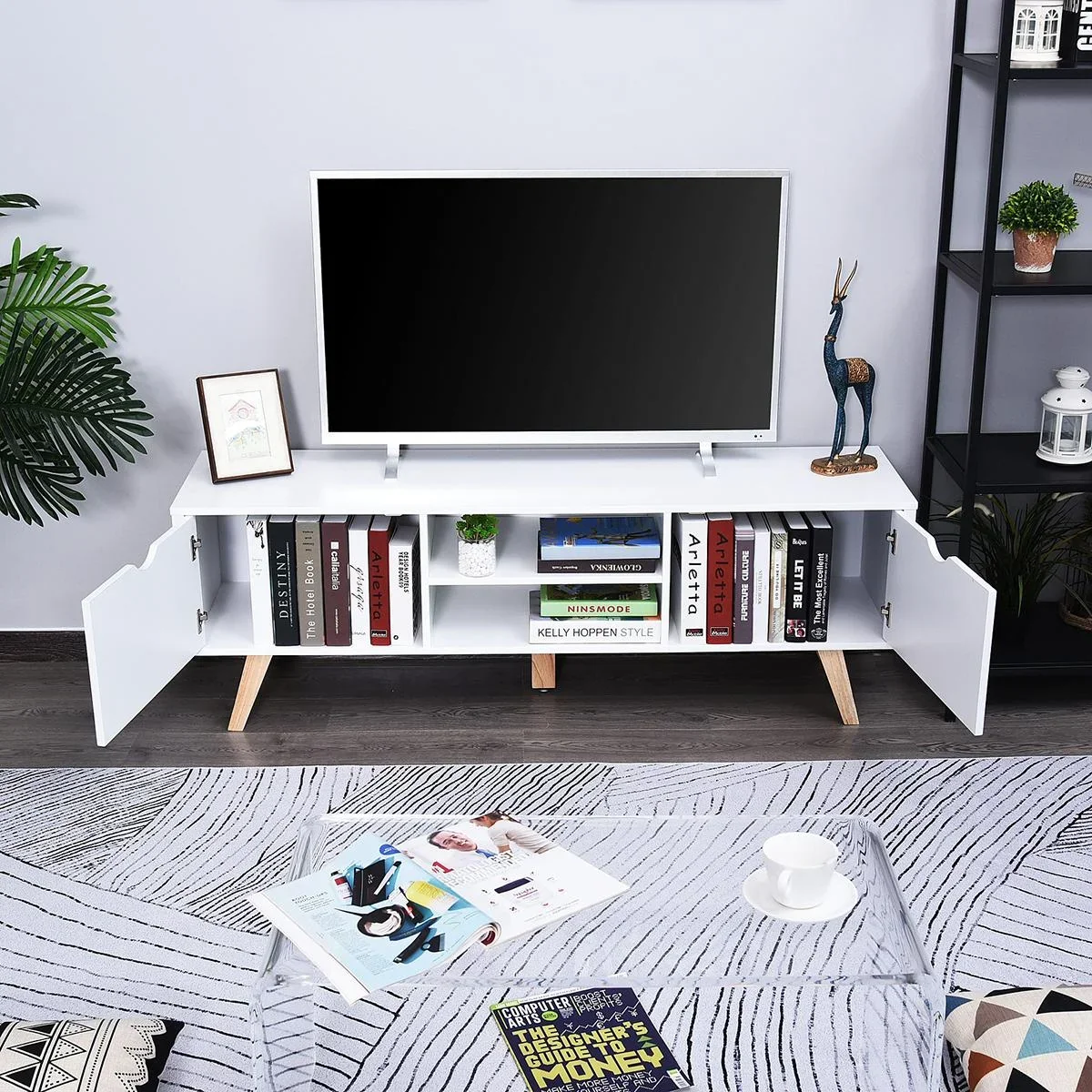 TV-Schrank MDF, weiß - 2