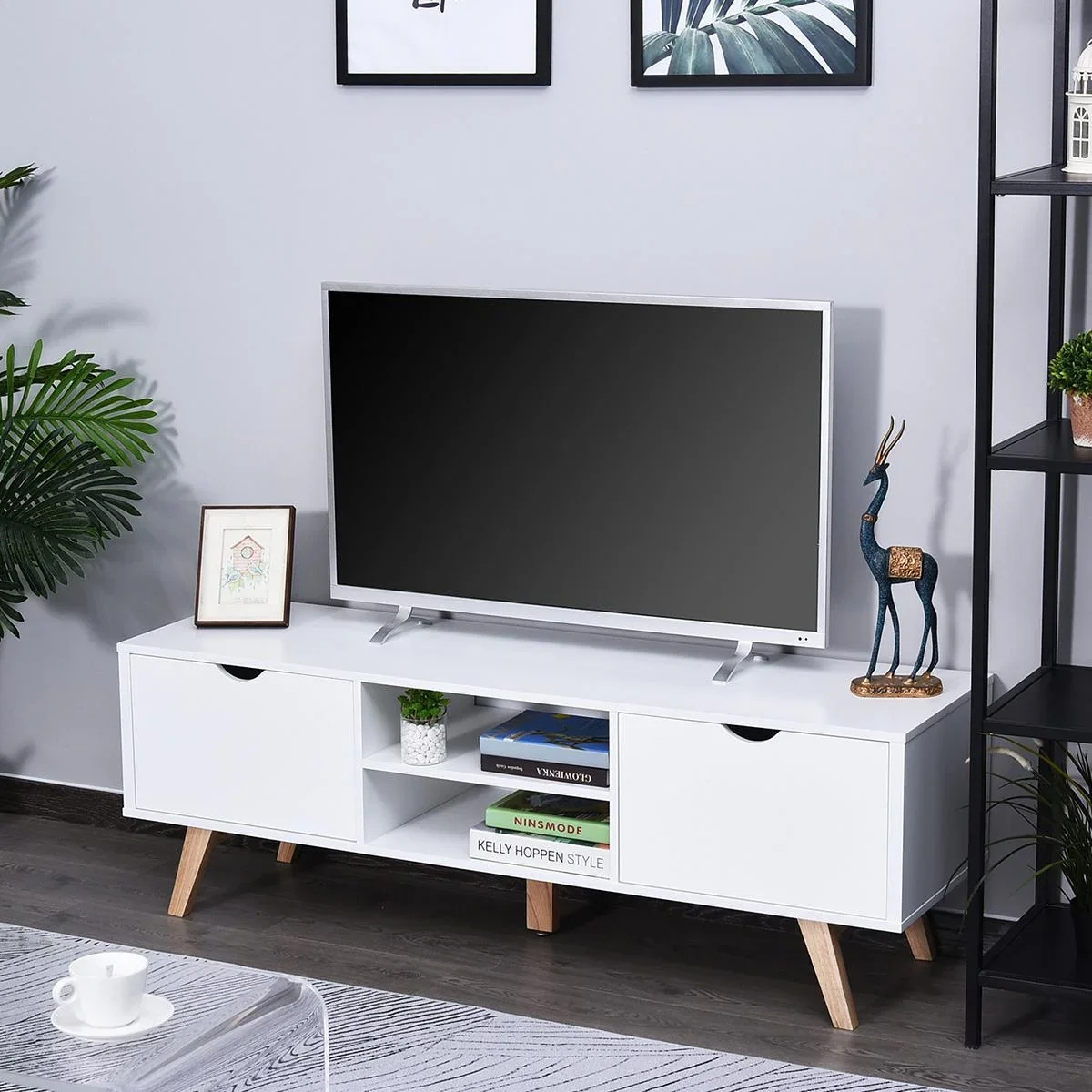 TV-Schrank MDF, weiß - 6
