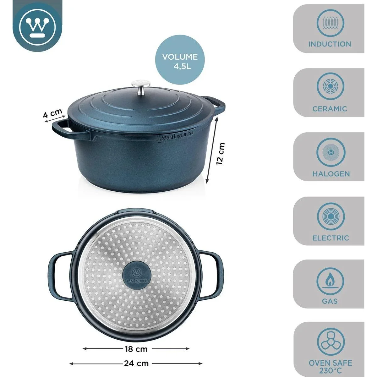 Performance Series Bratpfanne - Backofen geeignet - 24 cm - Blau - 2