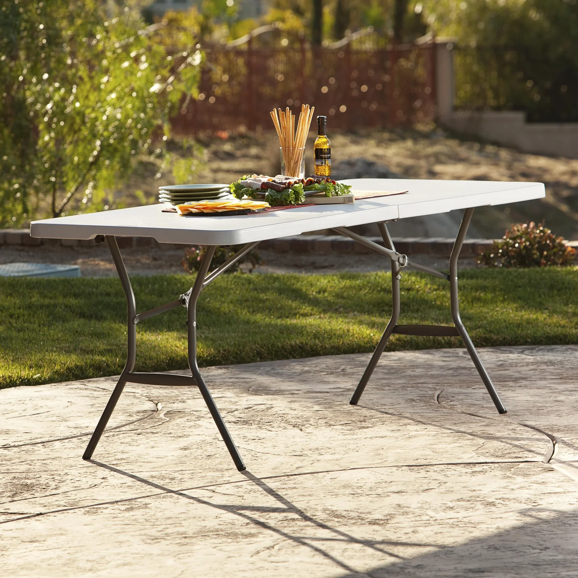 Kunststoff Klapptisch 183 x 76 cm - 0