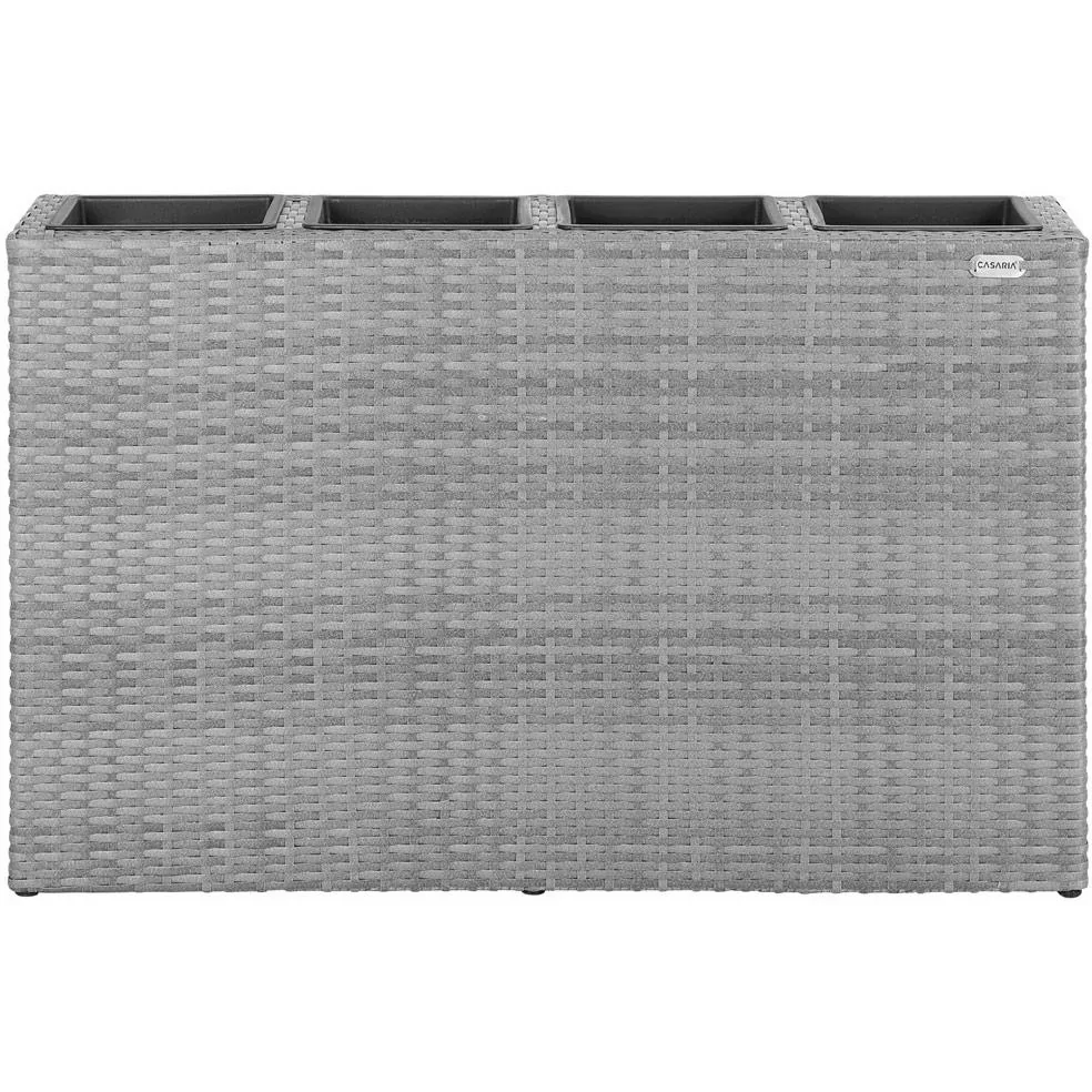 Polyrattan Pflanzgefäß grau 95x27x60cm - 6