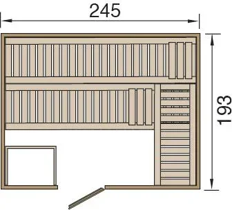 Design-Sauna KEMI 5 mit Glastür - 0