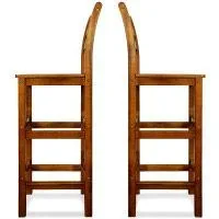 2x Barhocker Akazienholz - 1
