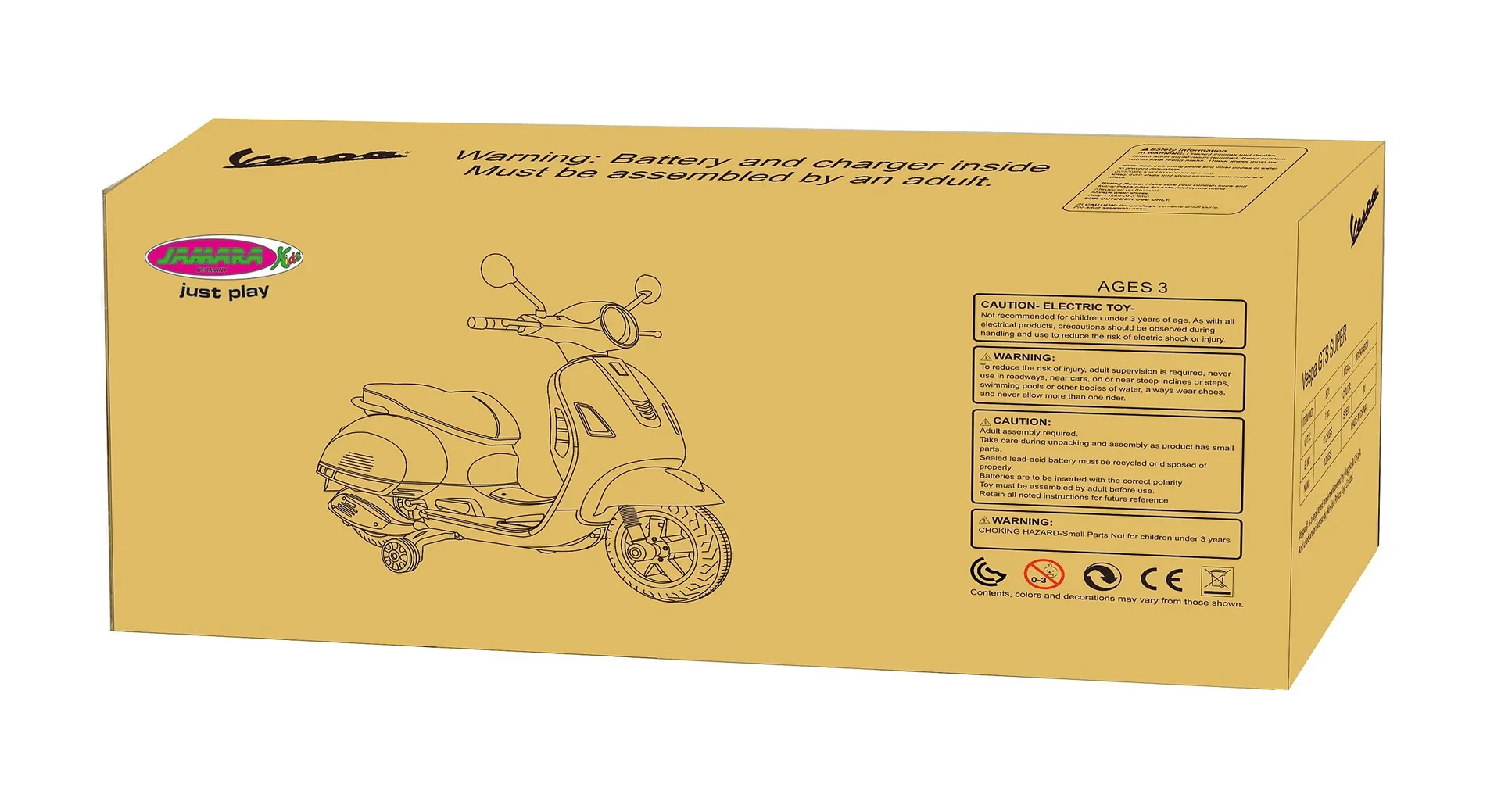 Ride-on Vespa für Kinder, 12 Volt, Weiß - 1
