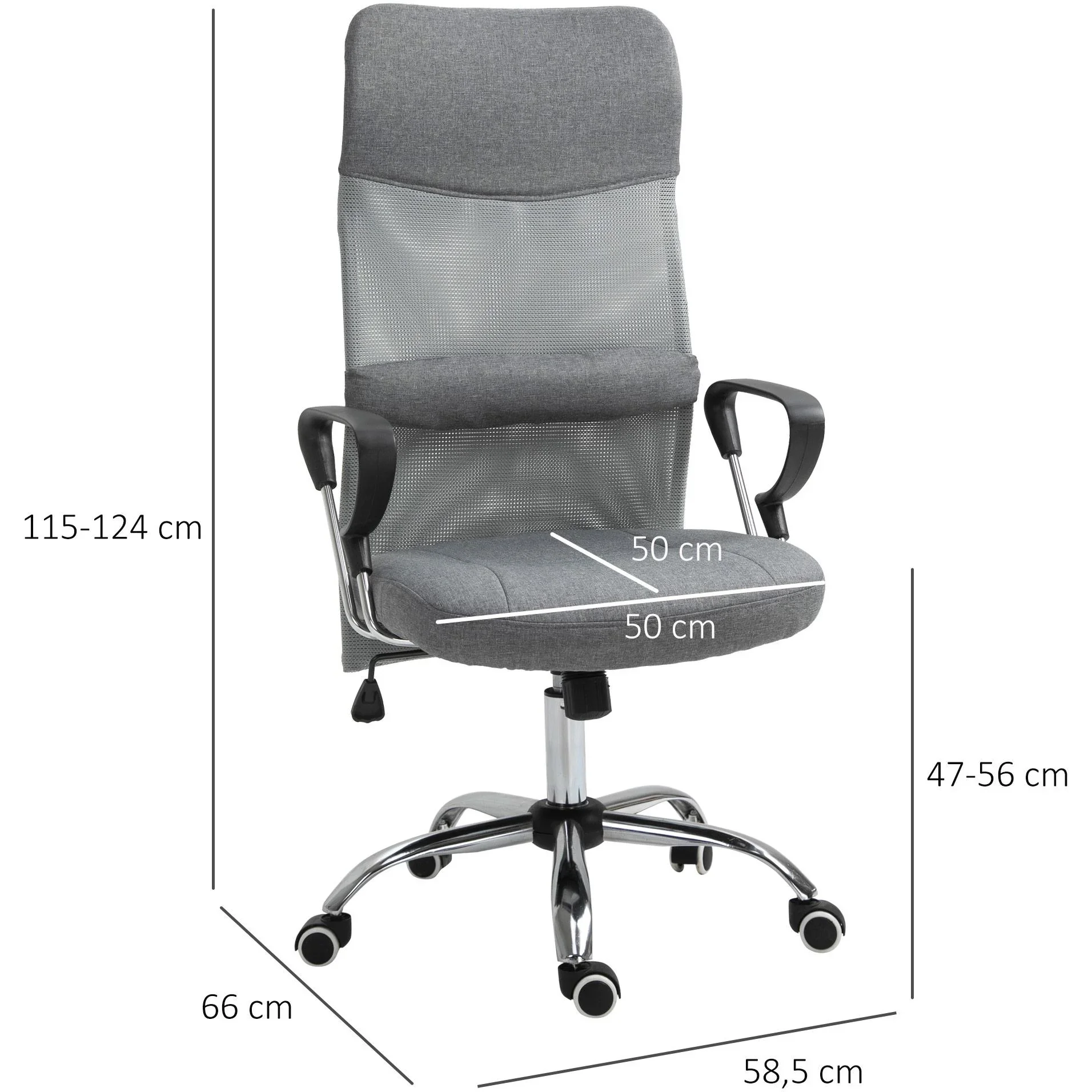 Bürostuhl, grau - 2