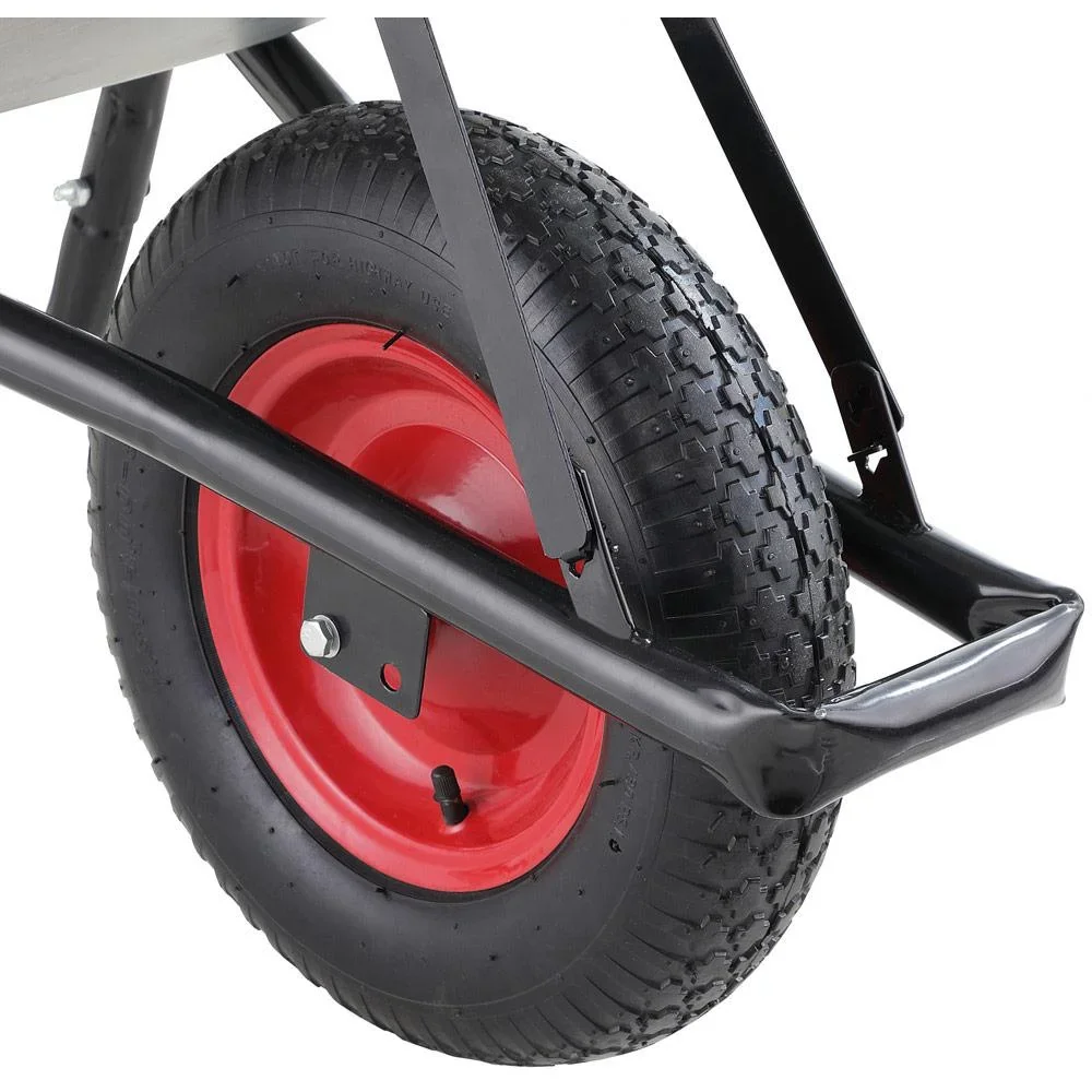 Schubkarre 100l - 250kg - Tragfähigkeit mit Lufträdern 40cm - 5