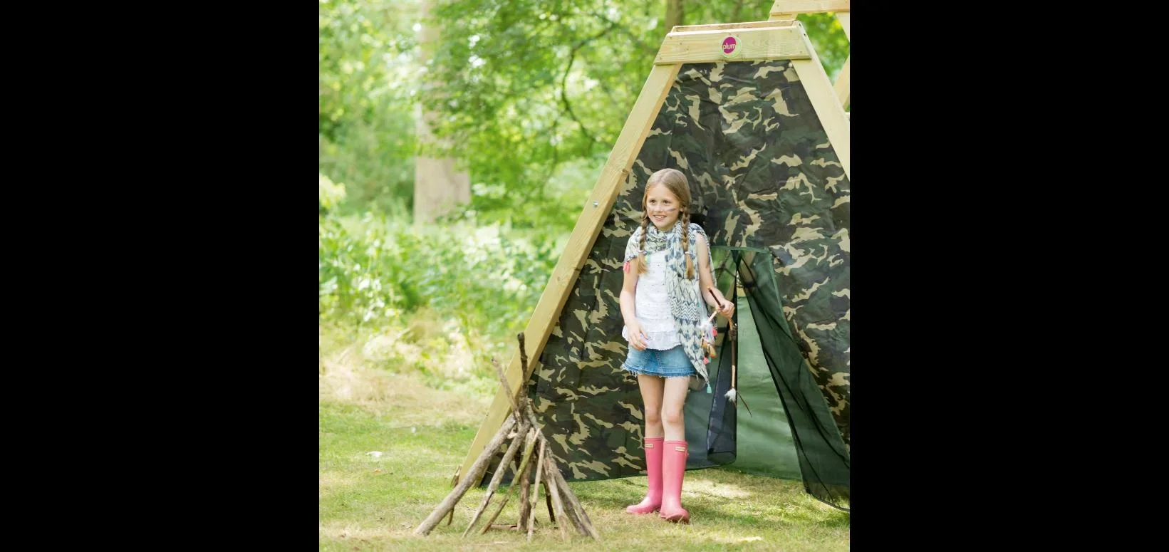 Holz Kletterpyramide mit Doppelschaukel, Outdoor-Kletterpyramide, Holz, Kletterwand, Kletternetz, Rutsche, natur - 6