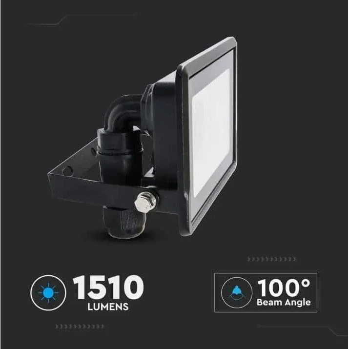 VT-128 LED-Flutlicht - 20 W - 1510 Lm - 6500K - Schwarz - 4