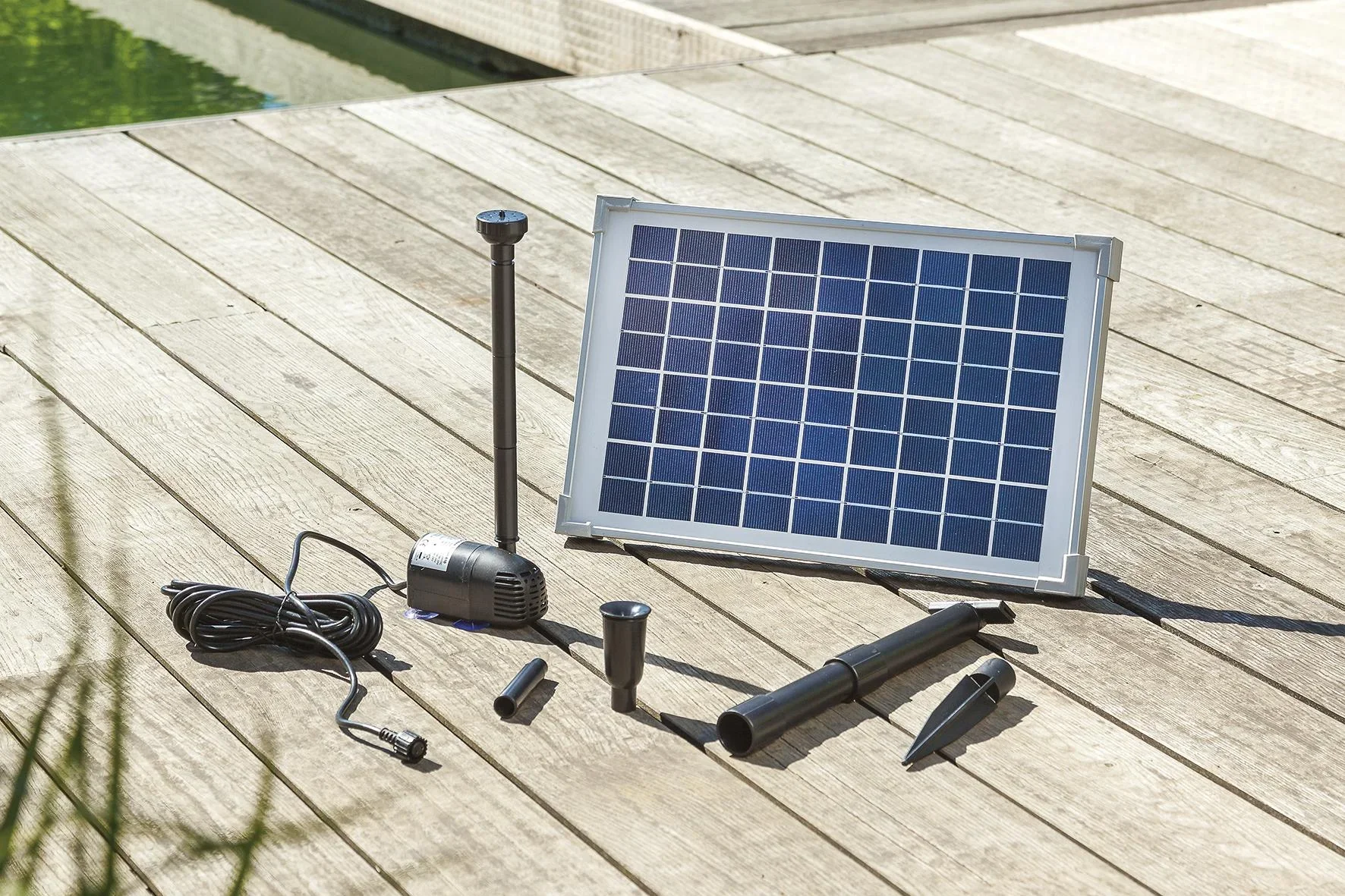 Solarpumpensystem "Splash" mit 10 W Solarmodul, 610 l/h, max. 150 cm - 1