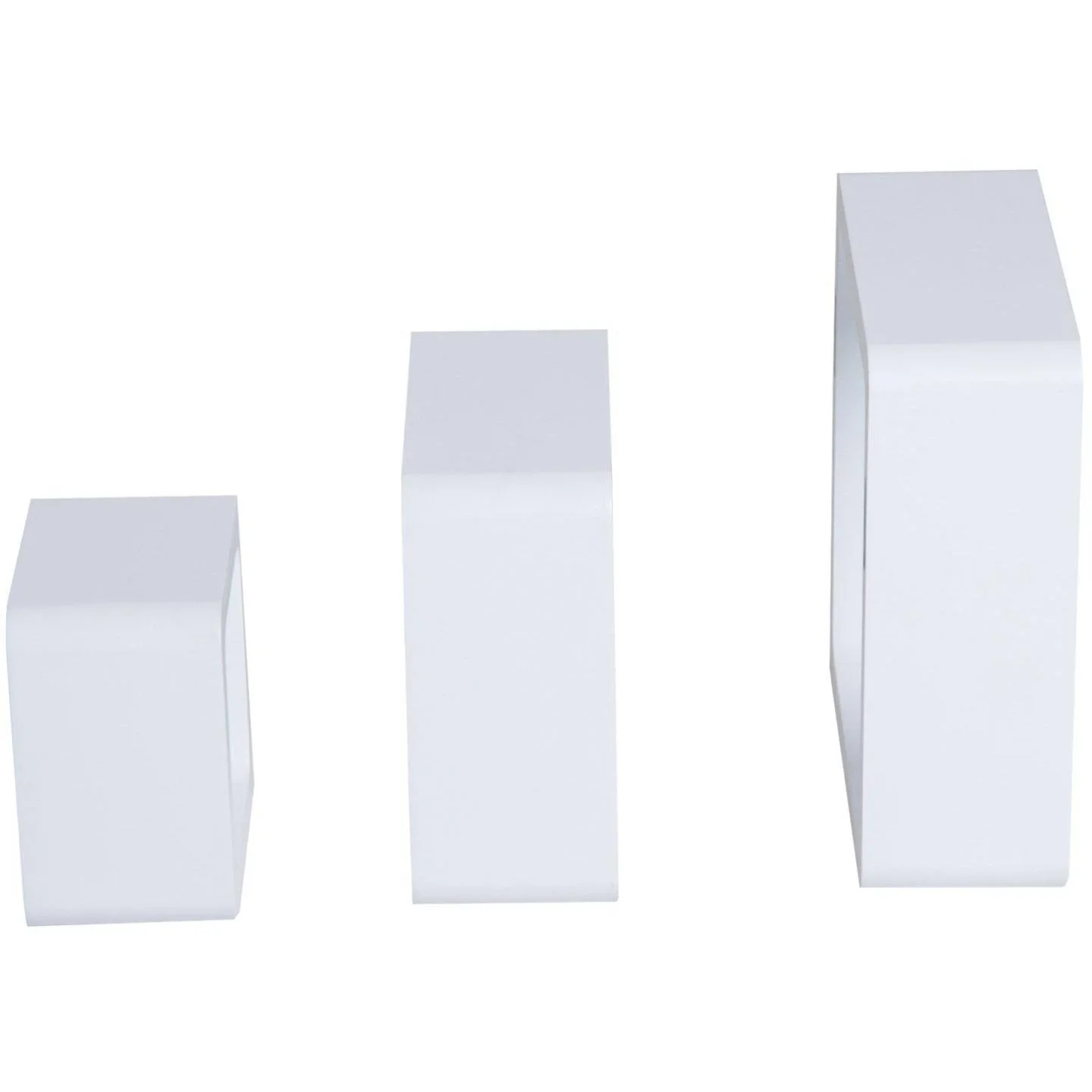 Wandregal Hängeregal 3er Set Cube MDF Weiß - 2