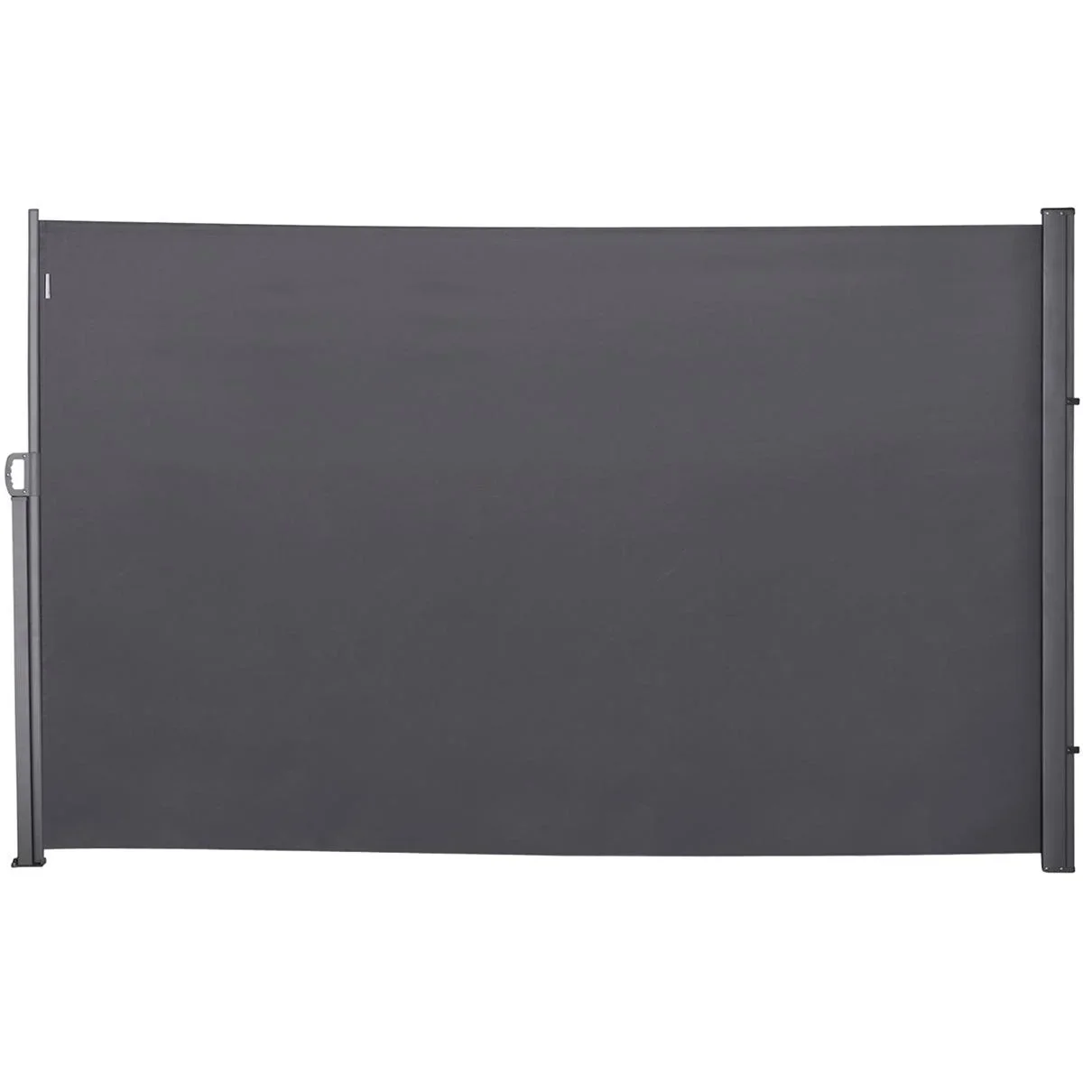 Seitenmarkise, Sicht- und Sonnenschutz, Seitenrollo, Polyester, Grau, 3 x 1,8 m - 0