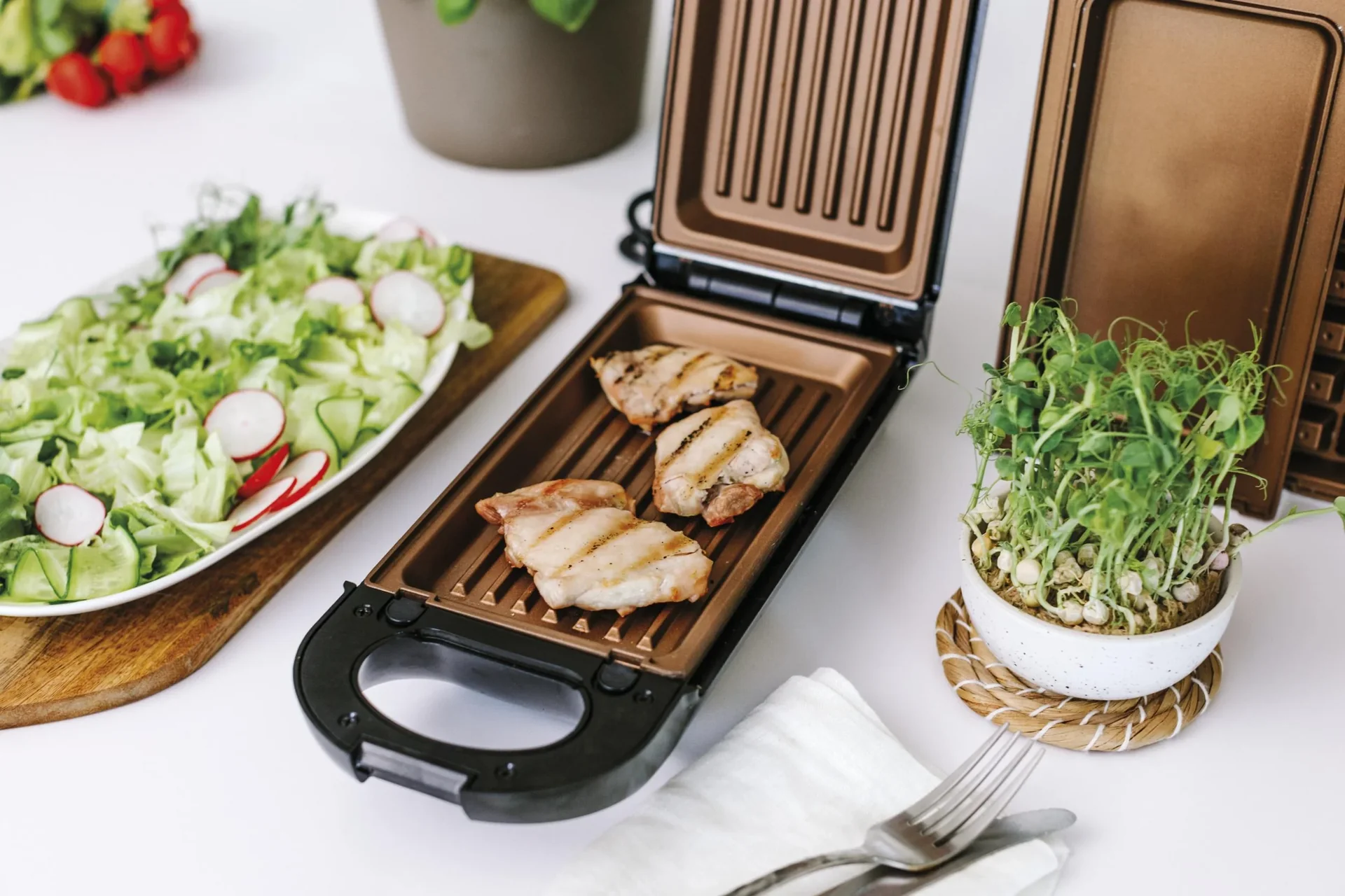Copperline Flipswitch Multifunktionsgrill, 800 W inklusive Rezeptheft - 0