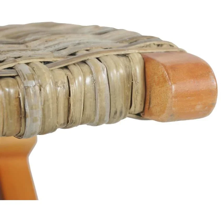 Relaxsessel aus natürlichem Kubu-Rattan und massivem Mahagoni - 2