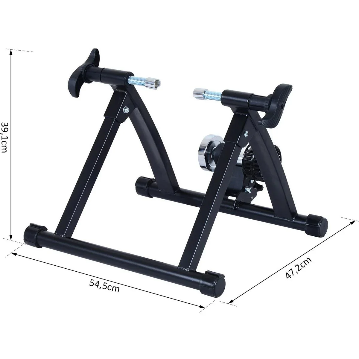 Rollentrainer mit Luftwiderstandsbremse schwarz - 0
