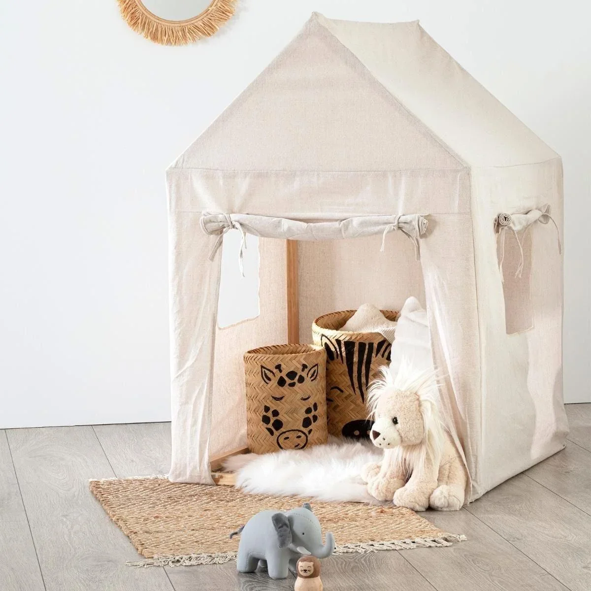 NL Spielhaus/Kinderhaus - beige - 77,5x116x77,5 cm - 0