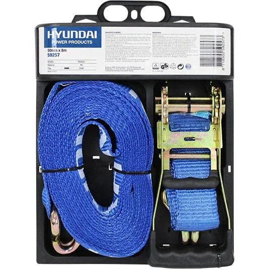Zurrgurt mit Ratsche und Haken 50mmx8m. - 1
