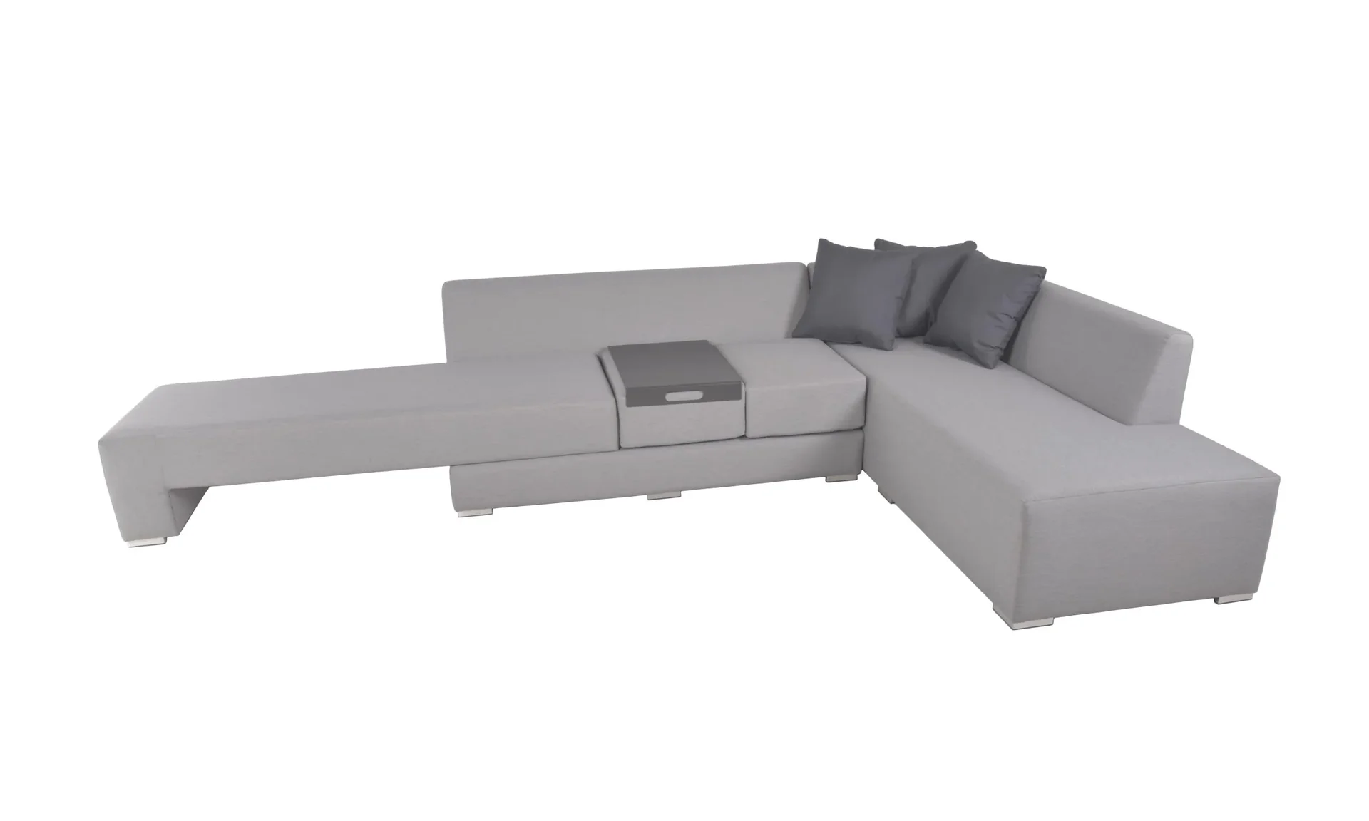 Lounge-Set WELLINGTON, 3tlg., Aluminium, inkl. Auflagen - 0