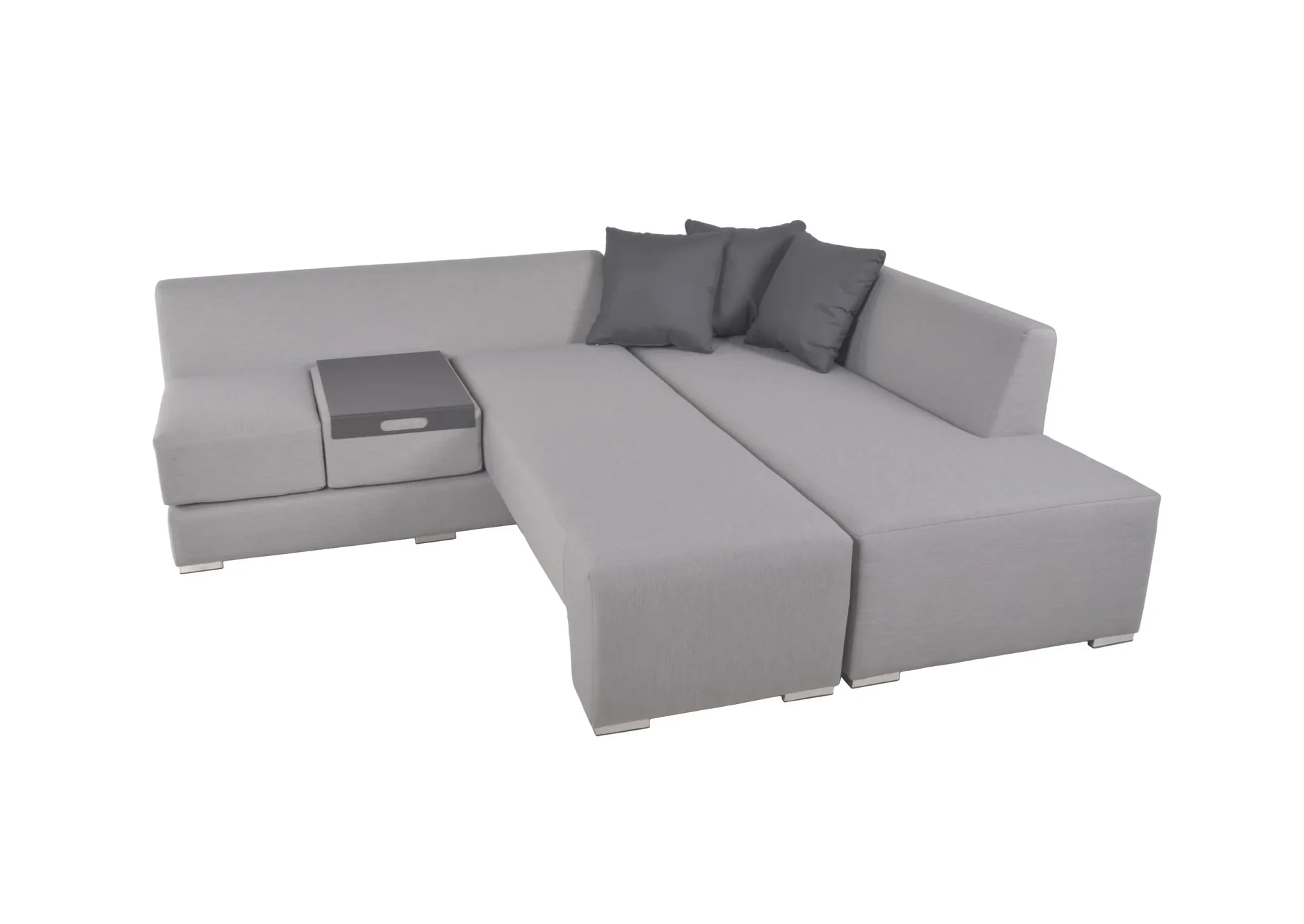 Lounge-Set WELLINGTON, 3tlg., Aluminium, inkl. Auflagen - 1