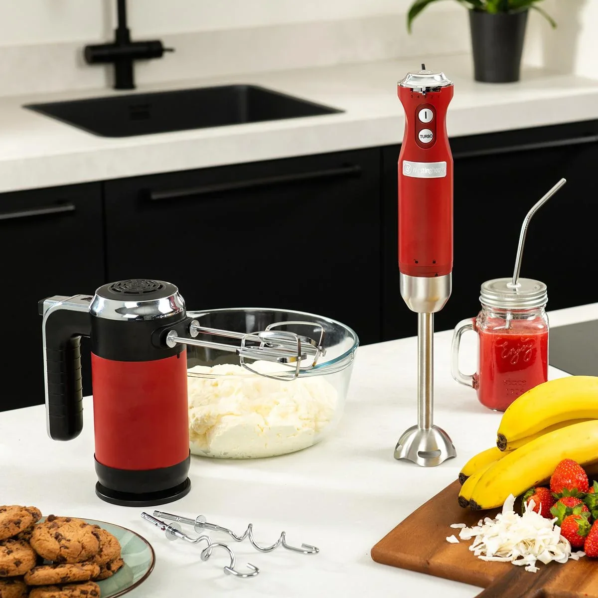Retro-Handmixer - Rot - 2