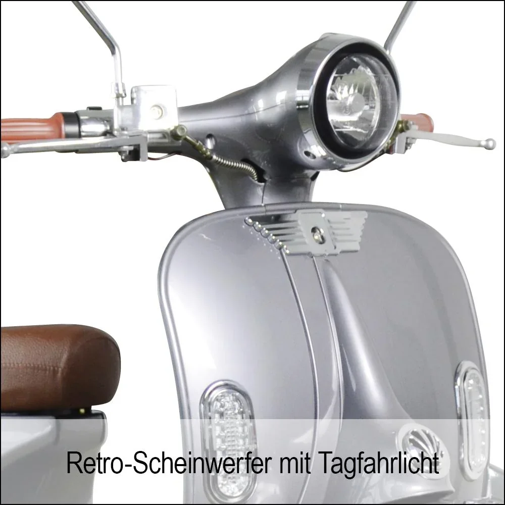 Retro E-Roller "Sizilia" 45 km/h anthrazit - 2