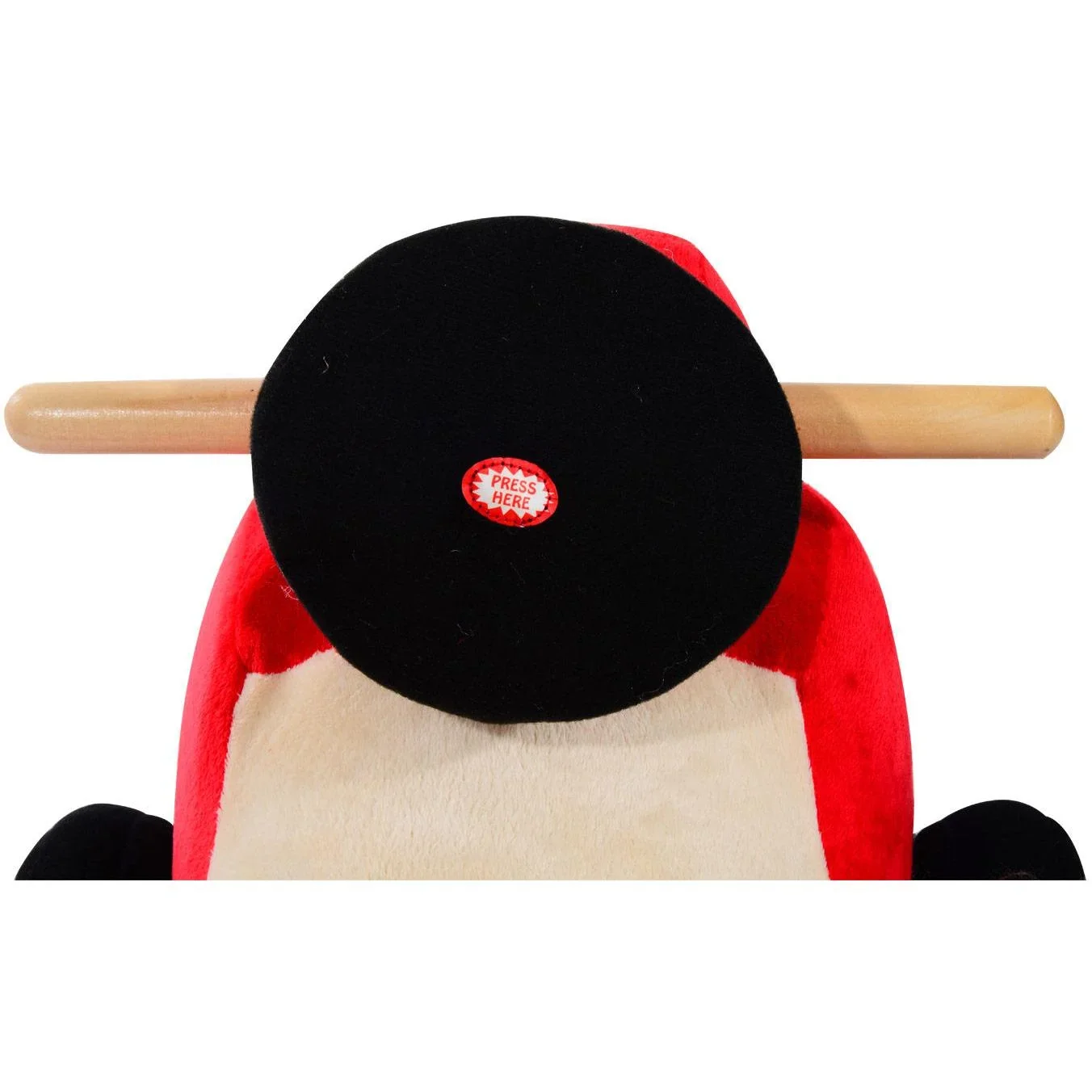 Schaukelpferd Plüsch Auto Schaukeltier Lieder Spielzeug Kinder Baby Rot Auto - 3