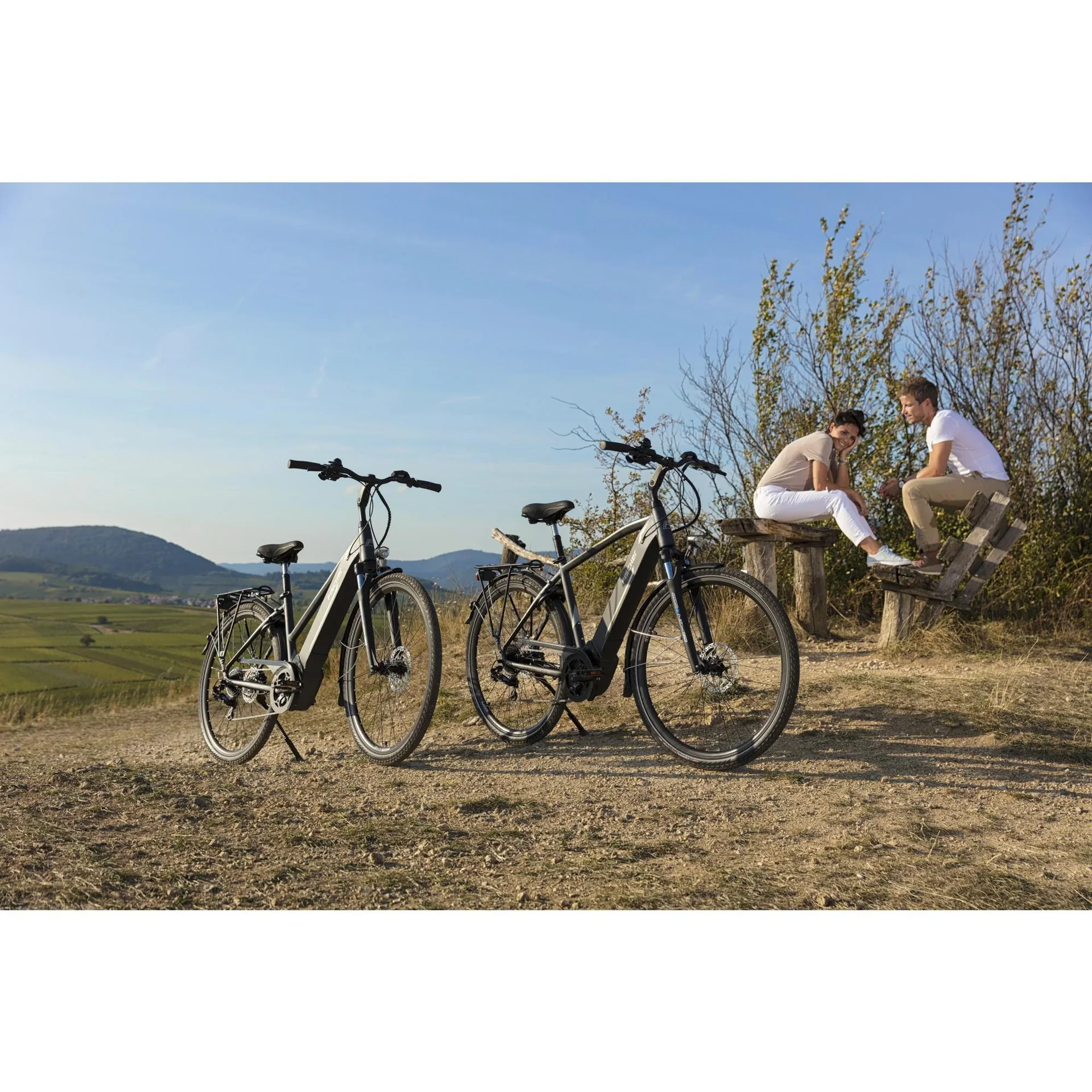 Damen E-Bike Trekking, 28 Zoll, Rahmengröße 49 cm,10-Gang Kettenschaltung, schiefergrau matt, VIATOR 5.0i - 5