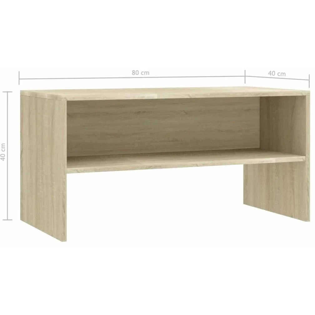 TV-Schrank 80x40x40 cm Spanplatte Eiche Sonoma - 3