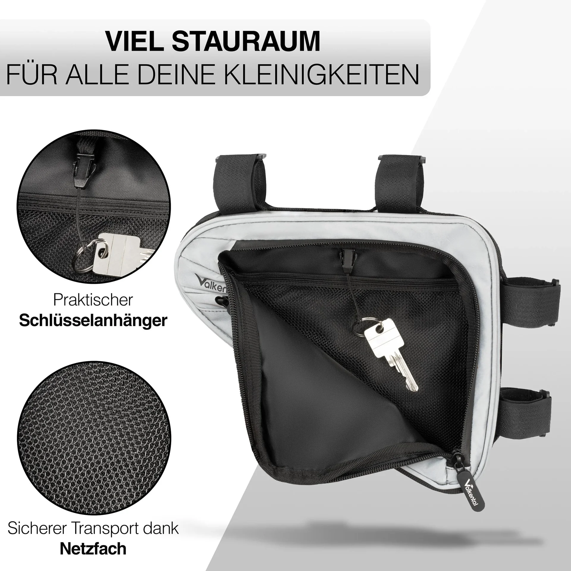 Triangle Bag, Grau relfektierend - 4