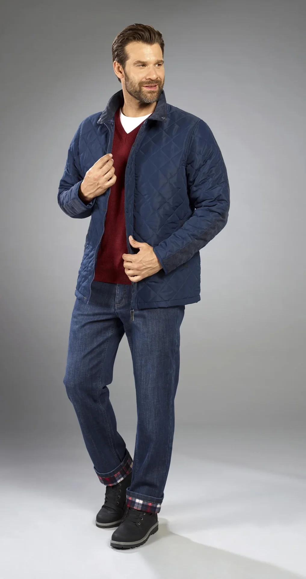 Steppjacke mit Stehkragen, Farbe marine, Gr. M - 8