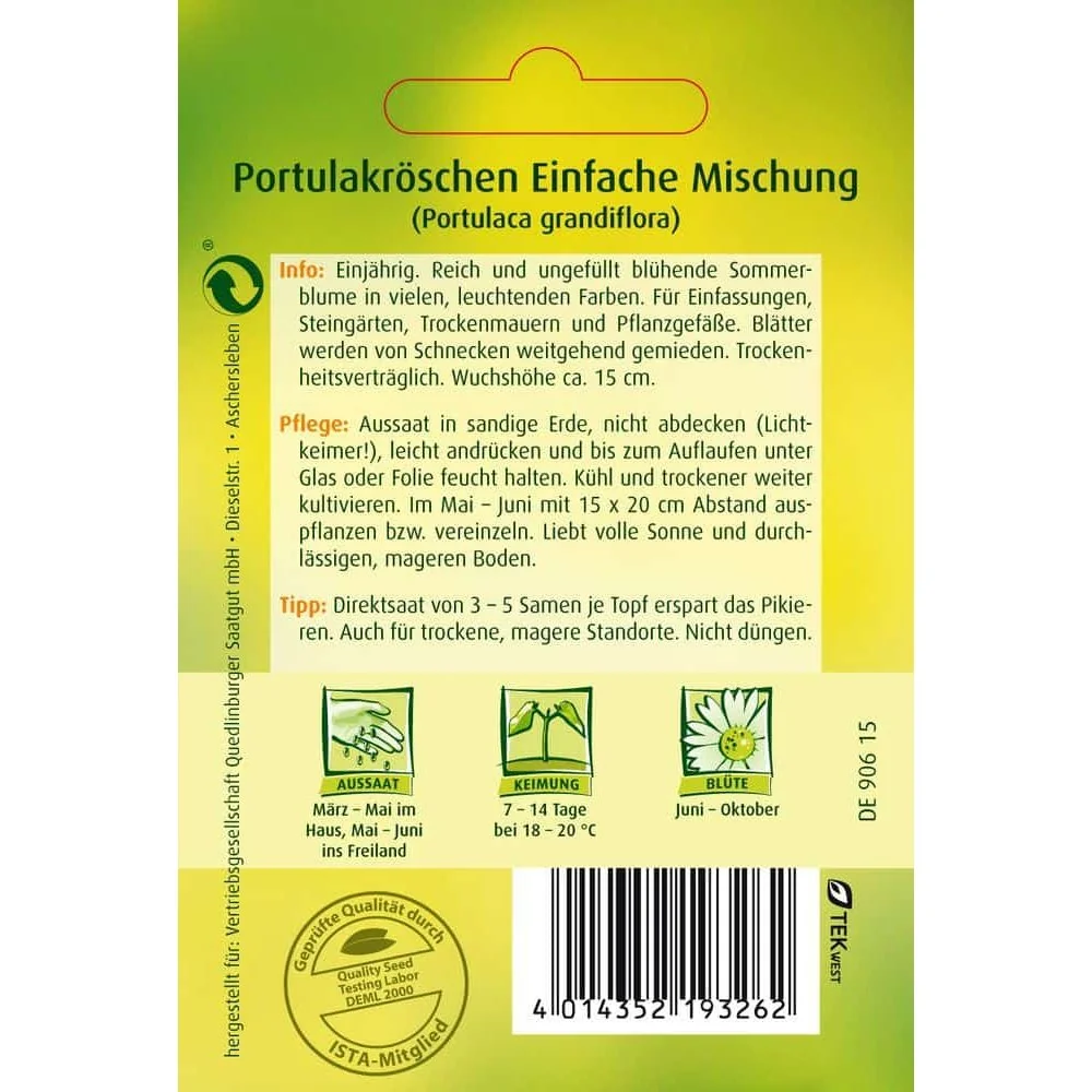 Portulakröschen, Einfachblühende ,,Einfache Mischung"-0