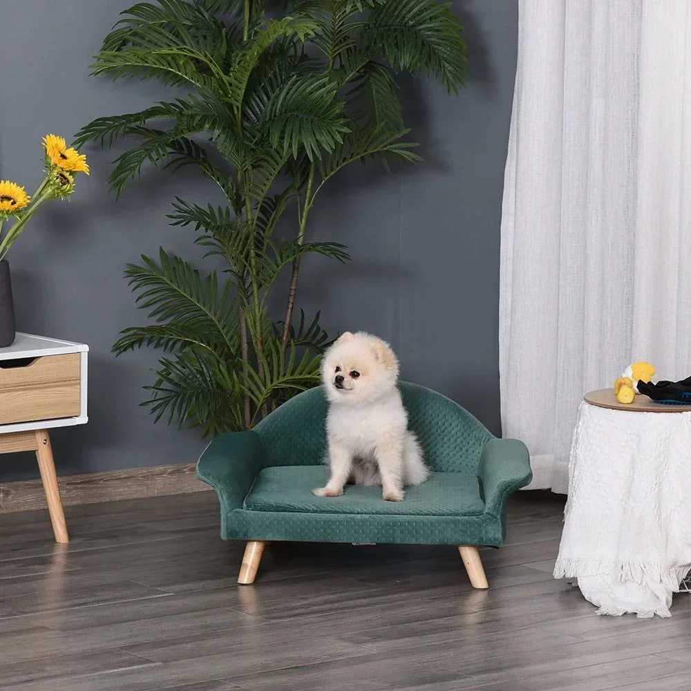 Haustiersofa für Hunde und Katzen hellgrün - 0