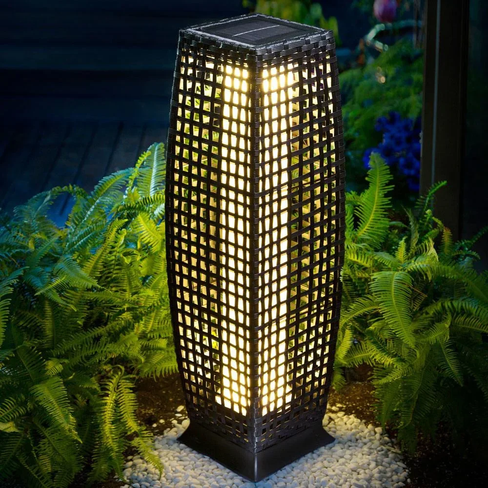 Solar-Gartenleuchte Polyrotan 25 LED 80cm - 0