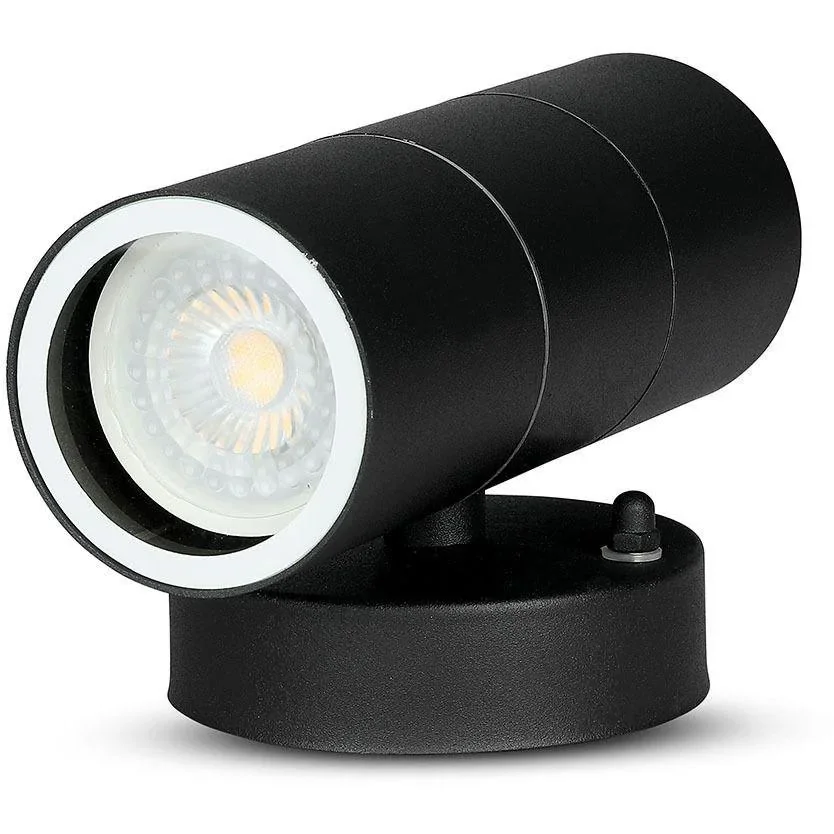 VT-7622 Wandleuchte für den Außenbereich Auf/Ab - GU10 - Edelstahl - Schwarz - IP44 - 3