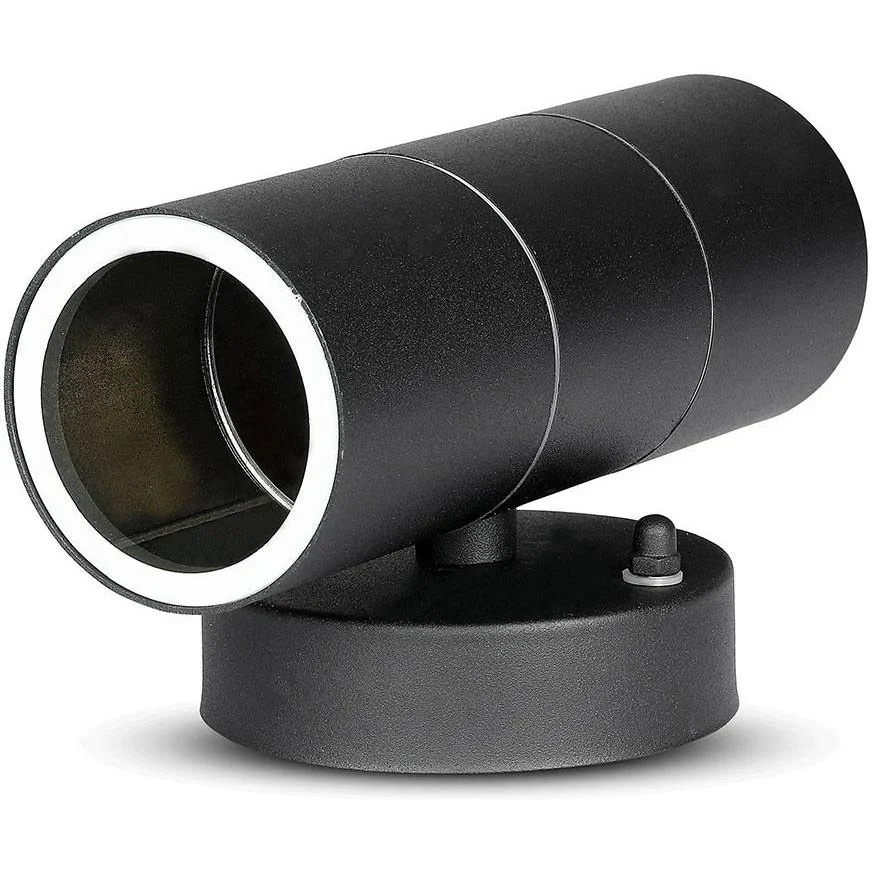 VT-7622 Wandleuchte für den Außenbereich Auf/Ab - GU10 - Edelstahl - Schwarz - IP44 - 7