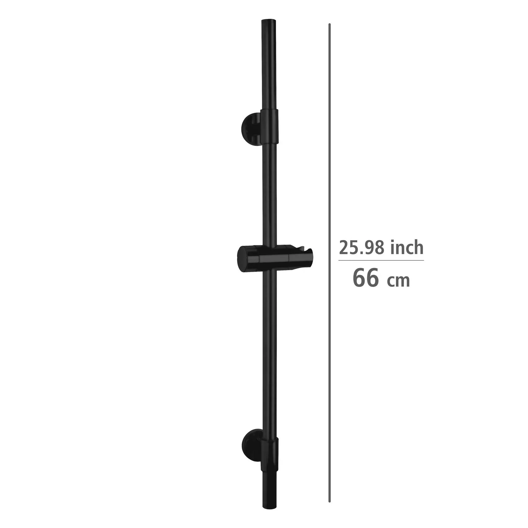 Duschstange Basic Schwarz, 66 cm - 2