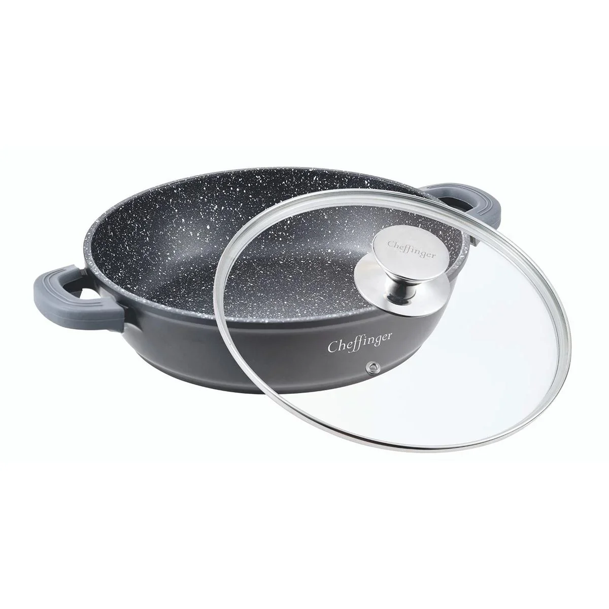 Pfannkuchenpfanne - Marmorbeschichtung - 28cm - Schwarz - 1