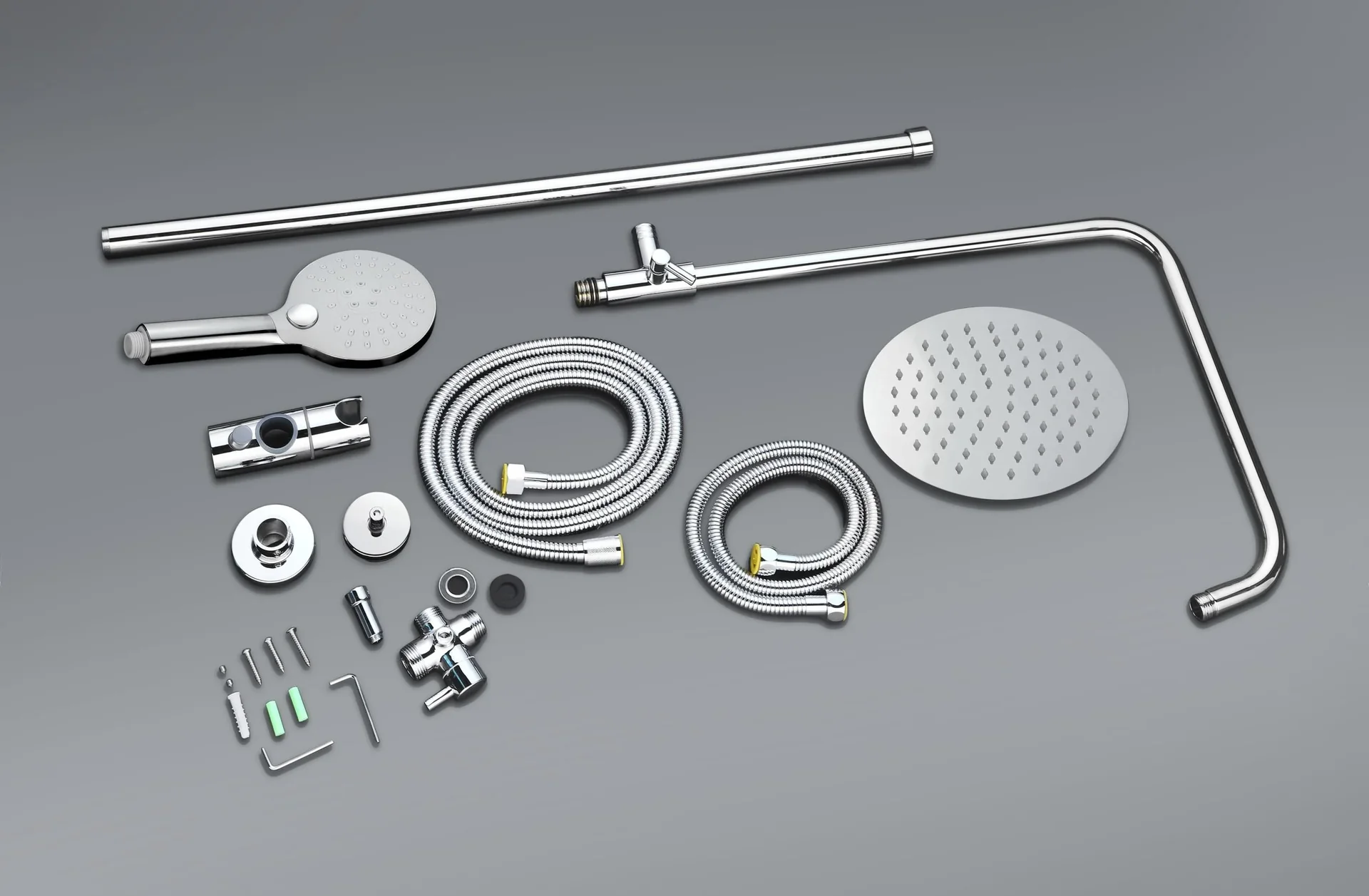 Duschsystem Bayala Round Duschsäule mit Regendusche Ø 20 cm Duschgarnitur Dusch-Set - 1
