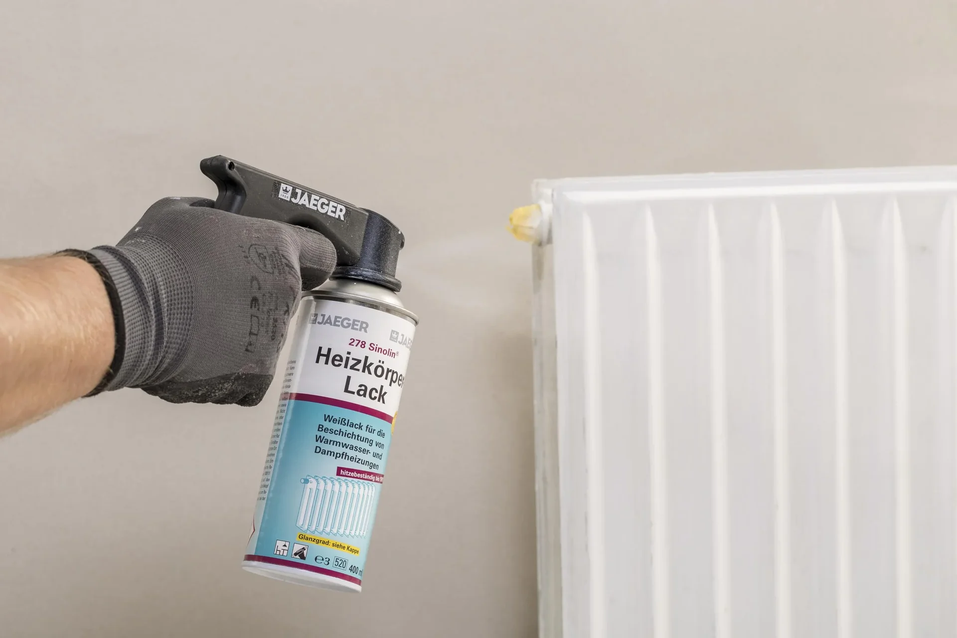 Heizkörperlackspray 400 ml, weiß hochglänzend - 2
