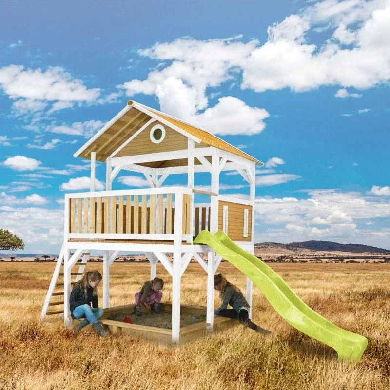 Simba Spielturm Braun/Weiß - Lindgrüner Schlitten - 4