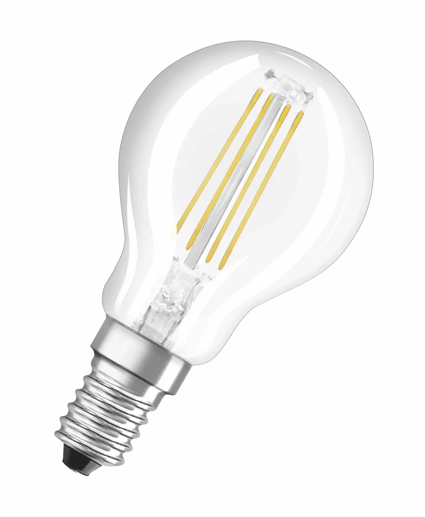 LED CLASSIC P37 Filament Lampe in Tropfenform mit 4 Watt, E14, warmweiß, klar - 0