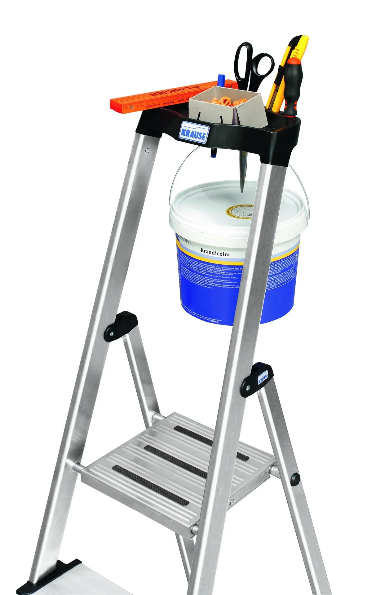 Stufen-Stehleiter Sepuro, Alu 6 Stufen m. Sicherheitsbügel - 0