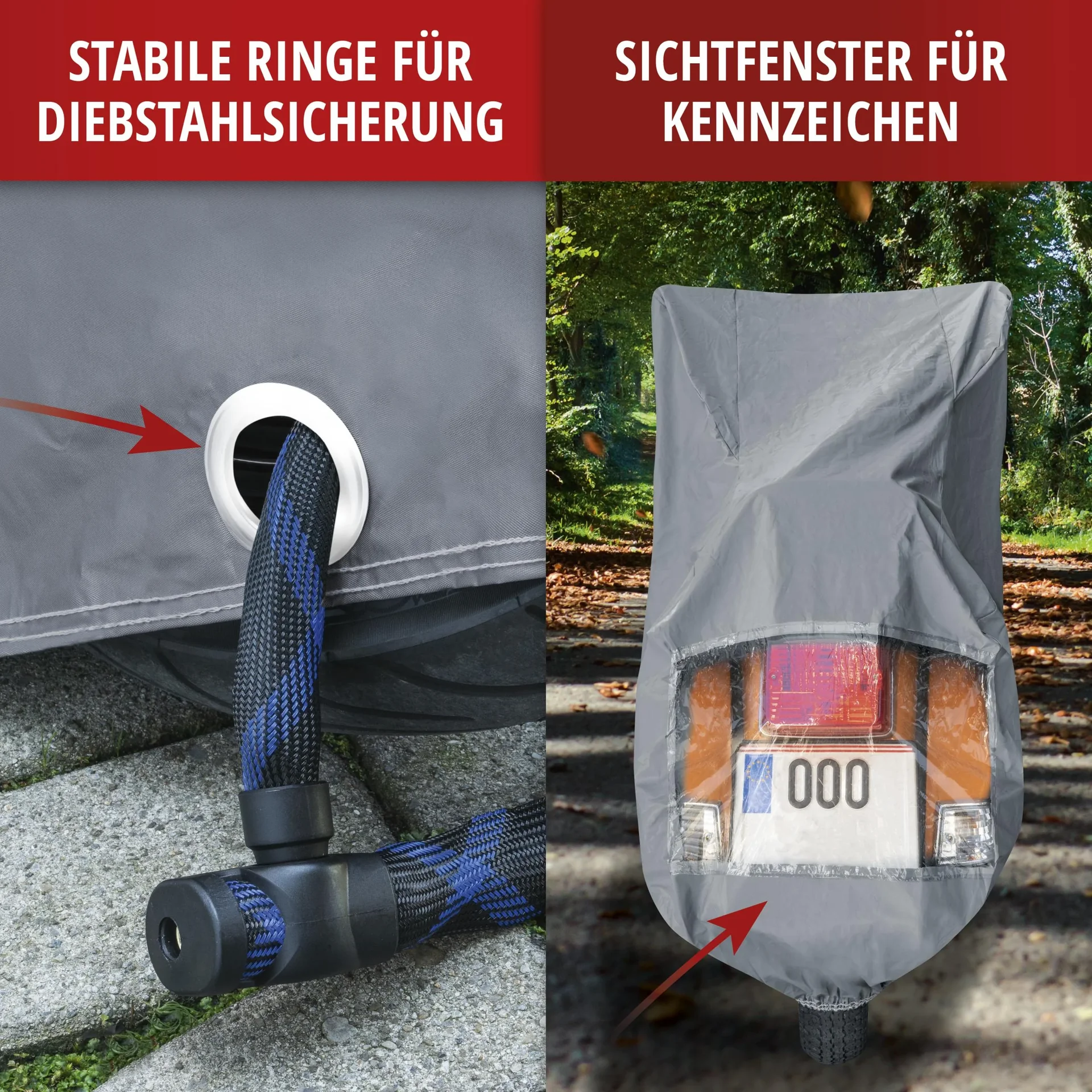 Motorradgarage Enduro - Grösse XL - 255 x 110 x 135 cm - PVC - 1